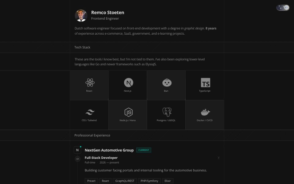 Screenshot of /